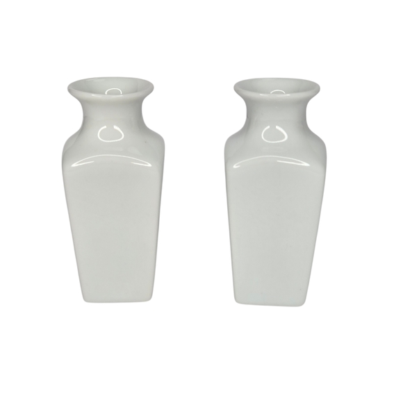 Miniature Chinese Porcelain Mini Bud Vases Blue And White Chinoiserie 2 3/4" - Picture 3 of 7